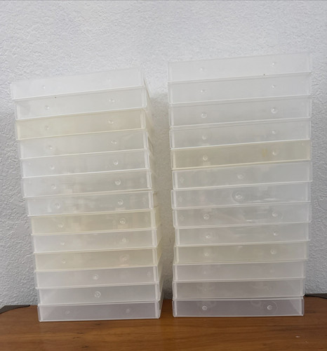 Empty clear plastic vhs - 26,
